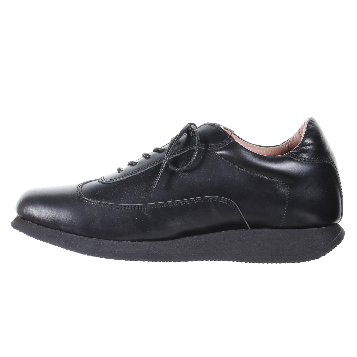 Men's Style Lace Up Leather Casual Shoes (Black)