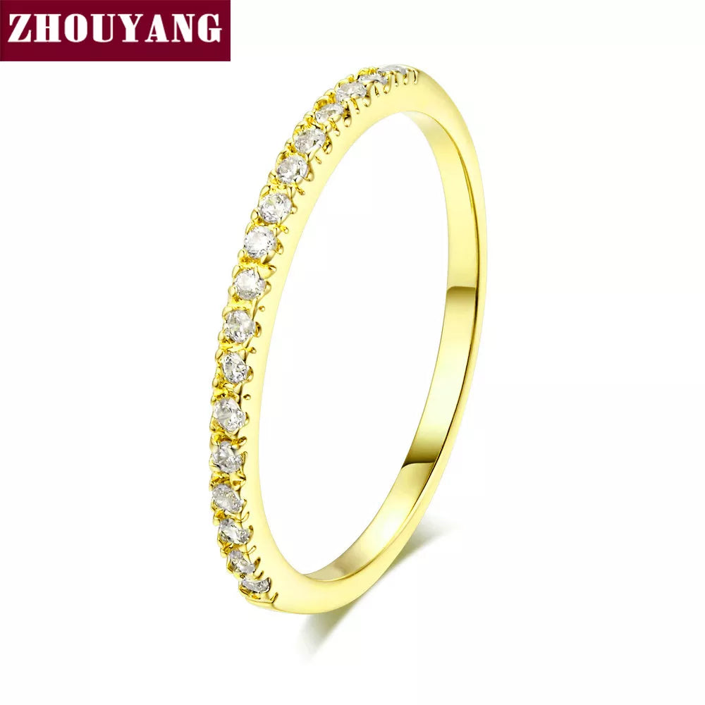 Wedding Ring for Women Man Concise Classical Multicolor Mini Cubic Jewelry