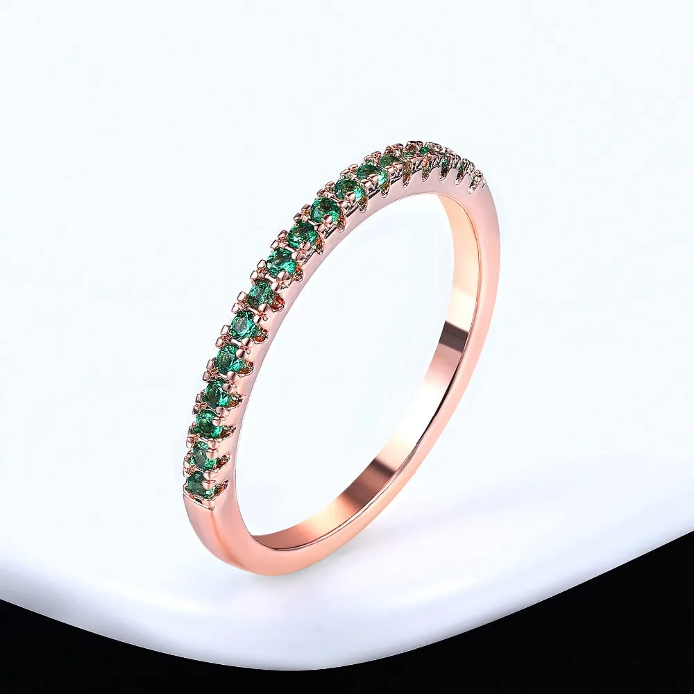 Wedding Ring for Women Man Concise Classical Multicolor Mini Cubic Jewelry