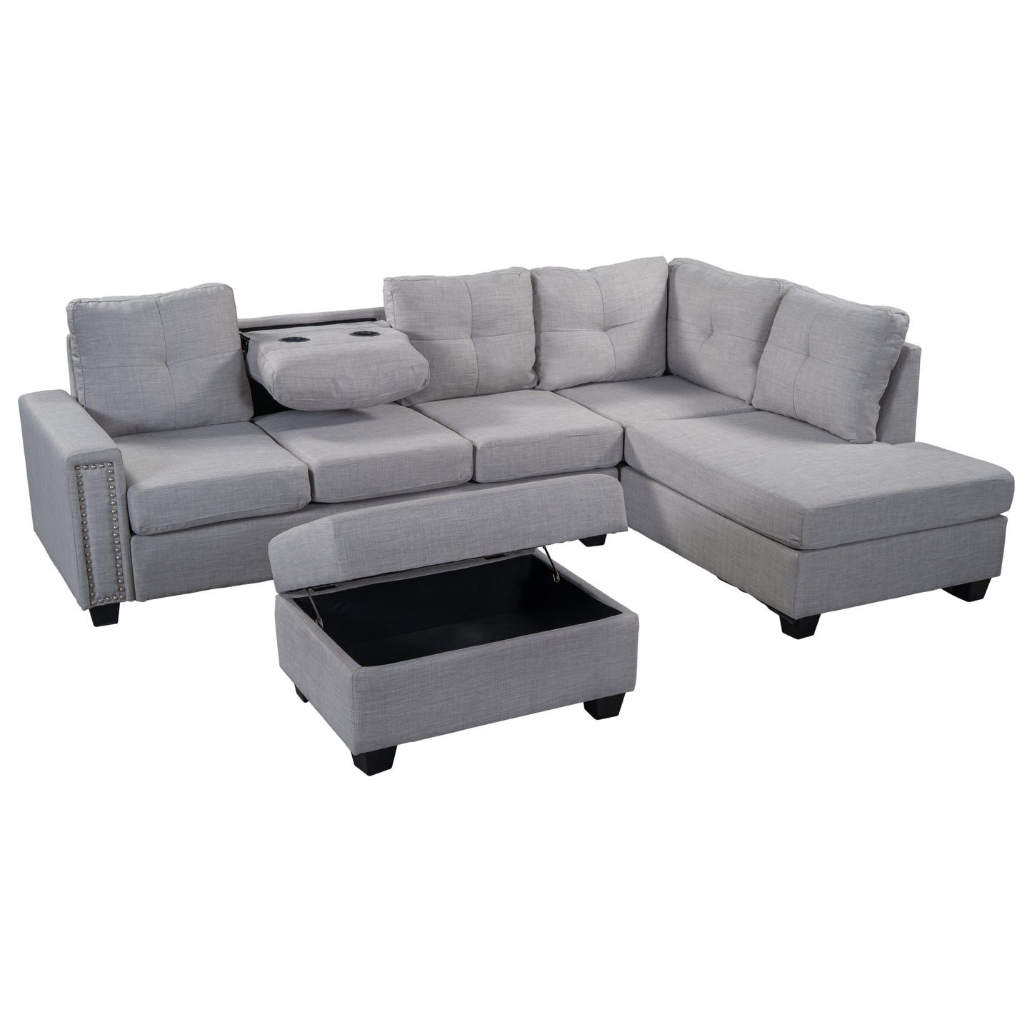 Reversible Sectional Sofa Space L Shaped