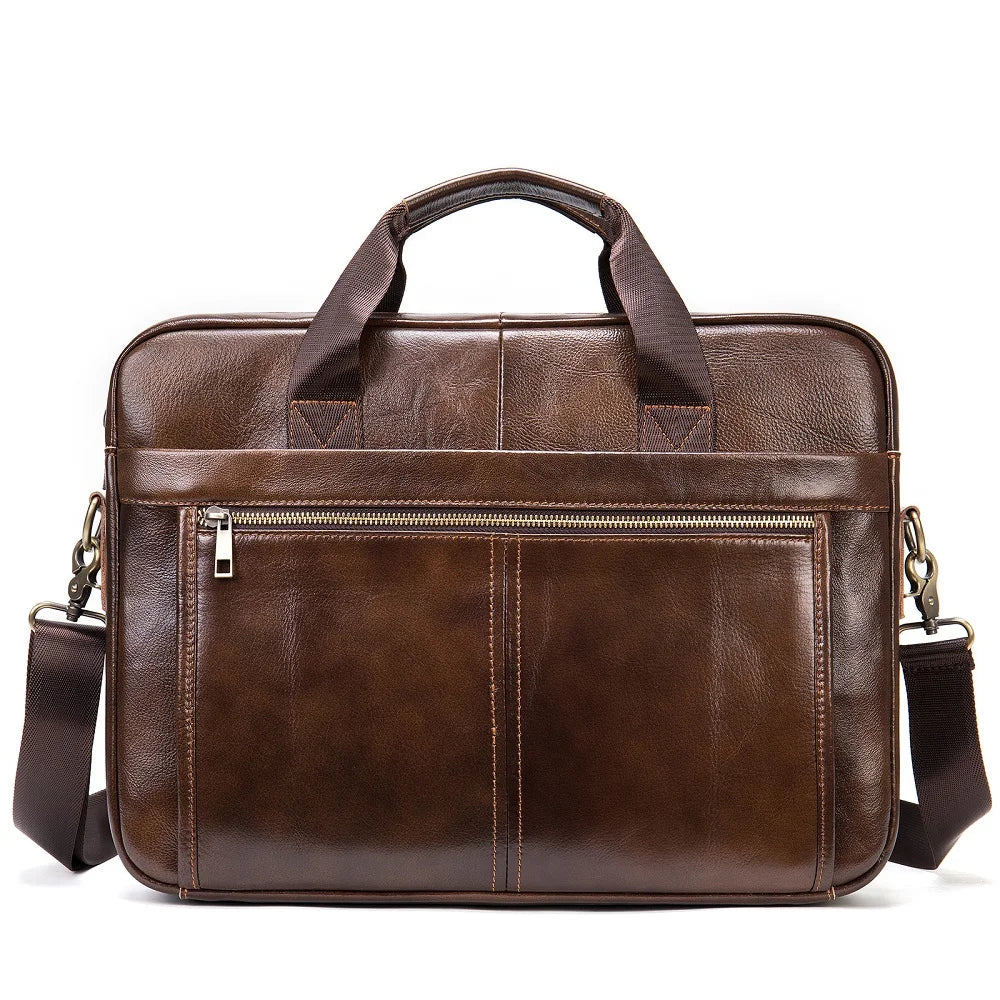 WESTAL Leather Bag Men Laptop Bag Men's Bags Genuine Leather Computer Briefcase