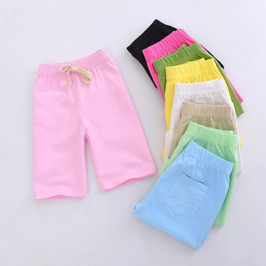 SheeCute  Girls Boys Candy Color Casual Cotton Beach Shorts 3-11y SC1104