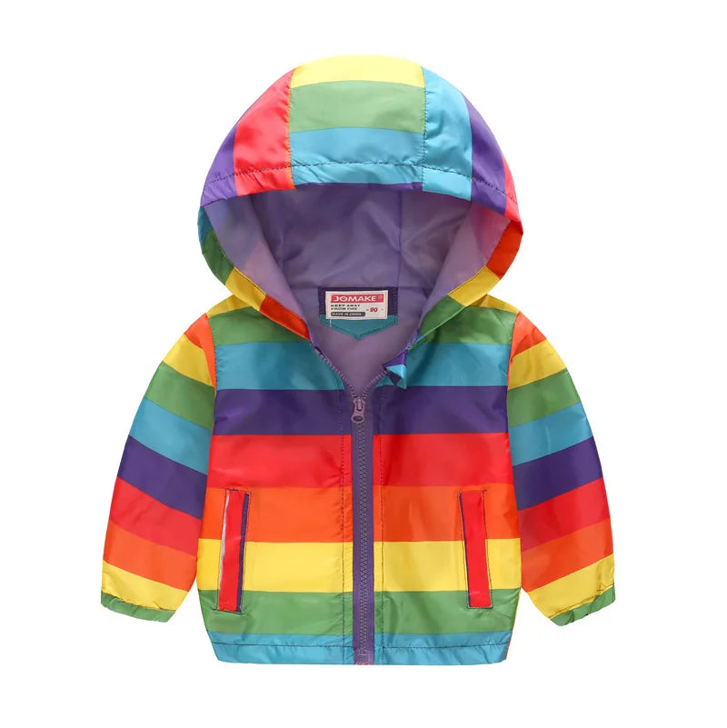 Spring Windbreaker for Girls Boy Dinosaur Childrens' Jacket 2 to 8 Years