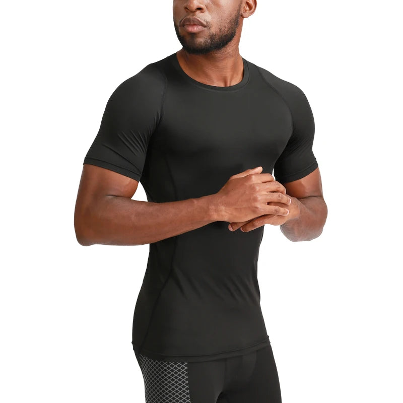 Short Sleeve Men's Athletic Running Compression Training T Shirts Tops