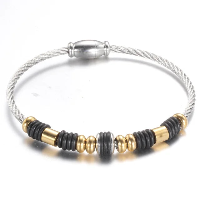 Women Stainless Steel magnetic clasps Bracelet Bangles