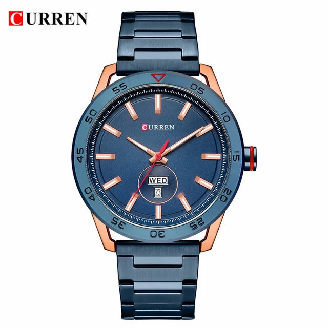 Waterproof Men Wrist Watches Fashion Quartz Full Steel Men's Wristwatches