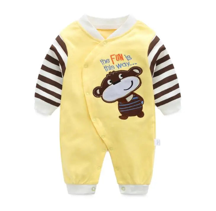 Newborn Unisex Jumpsuits Gentleman Autumn Long Sleeves Rompers