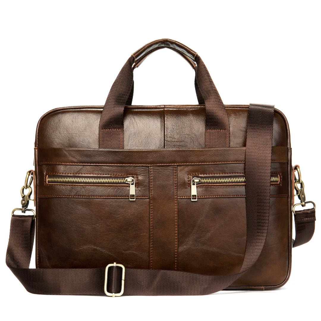 WESTAL Men's Briefcase Men's Bag Genuine Leather Laptop Bag