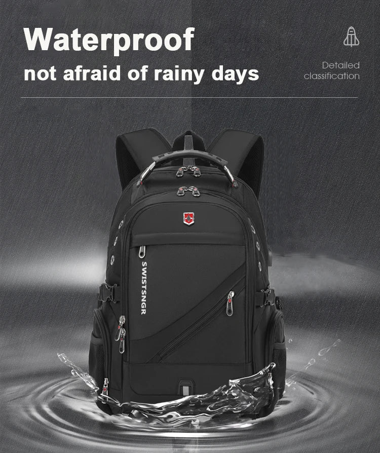 Waterproof 17/20 Inch Laptop Backpack Men Airplane Travel Backpack