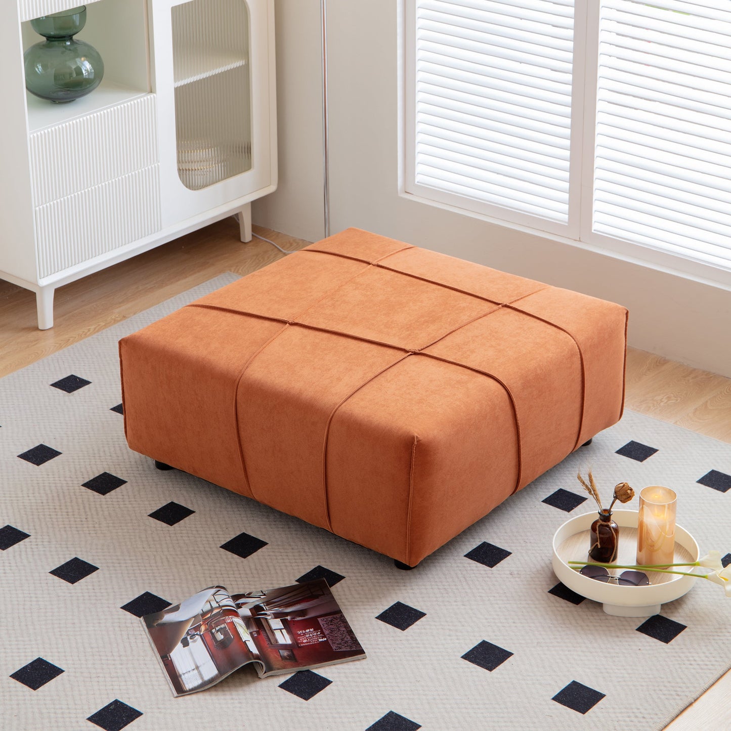 Modular Sectional Single Sofa,Armless Chair With Removable Back Cushion