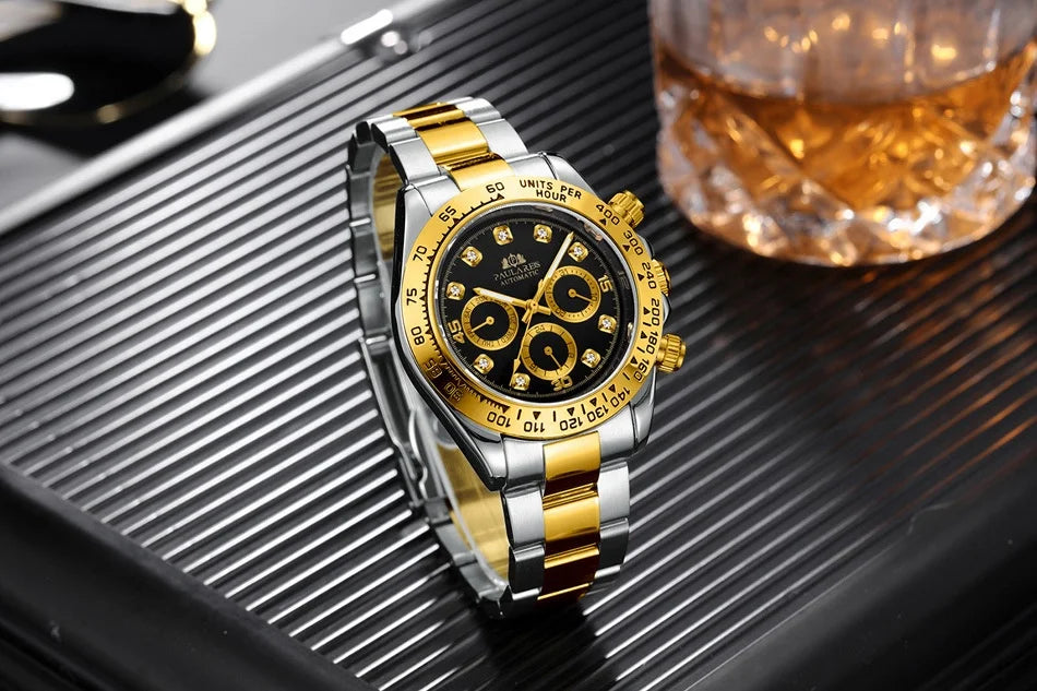 Waterproof Stainless Steel Band Automatic Watch Men Mechanical Wristwatches