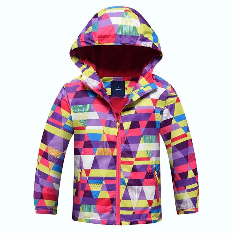 Windbreaker Jacket for Child Clothing  Brand Flower Polar Fleece Outerwear