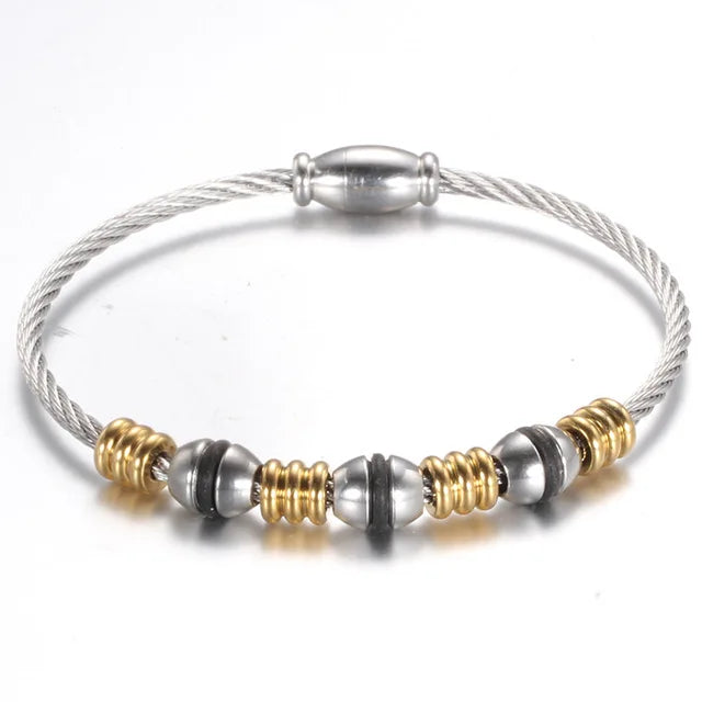 Women Stainless Steel magnetic clasps Bracelet Bangles