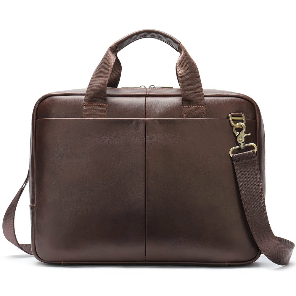 WESTAL Leather Bag Men Laptop Bag Men's Bags Genuine Leather Computer Briefcase