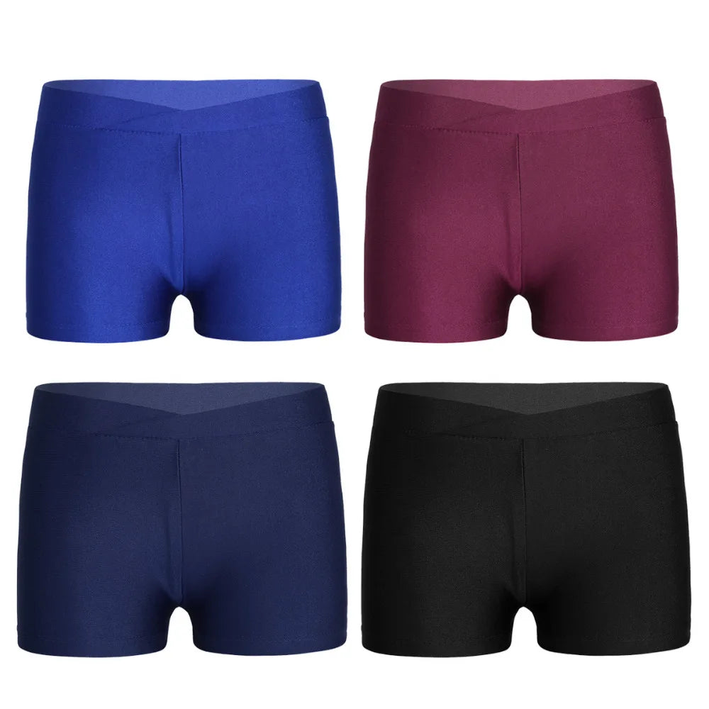 V-Front Waistband Shorts Bottoms for Ballerina Gymnastic Shorts