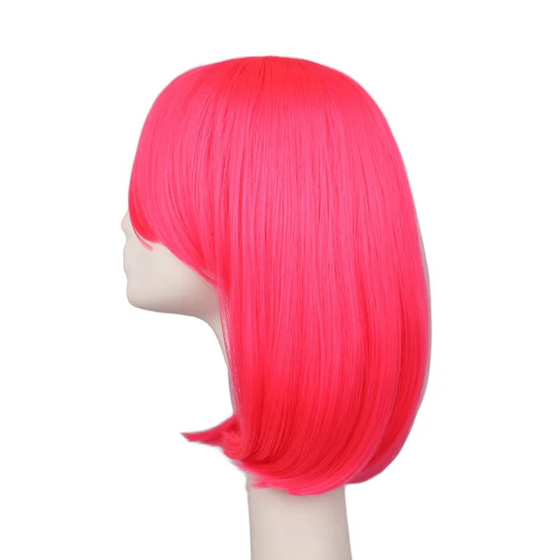 Women Girls Bob Straight 40 Cm Synthetic Hair Wigs