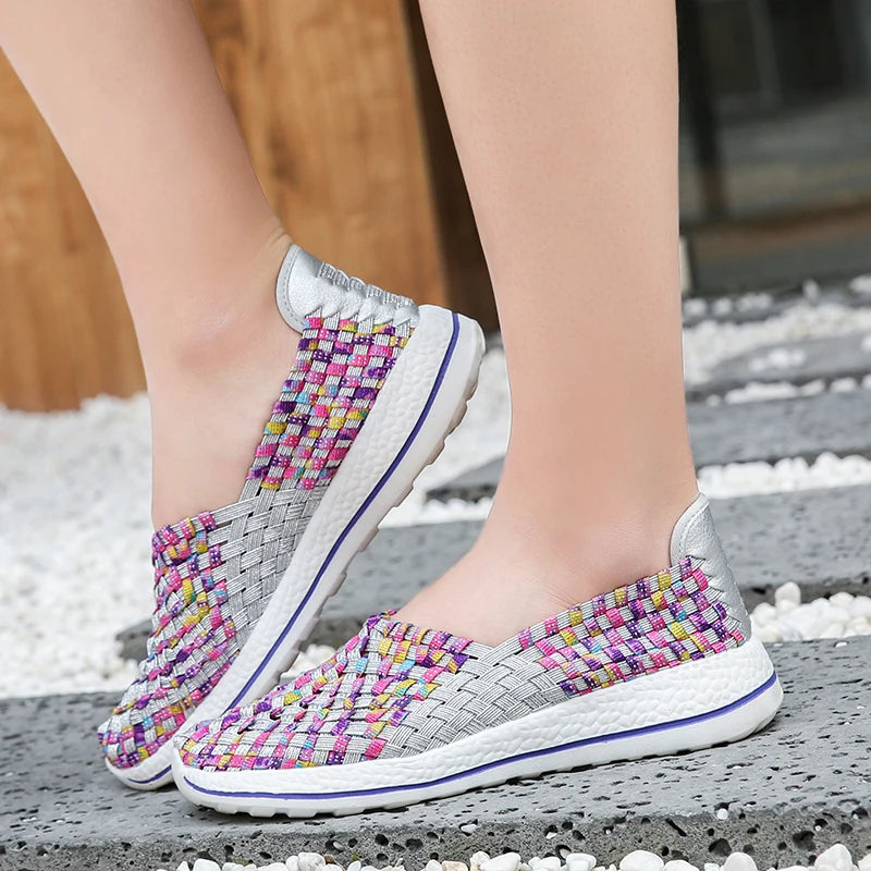 Women Shoes Flats Summer Breathable Sneakers Casual Loafers