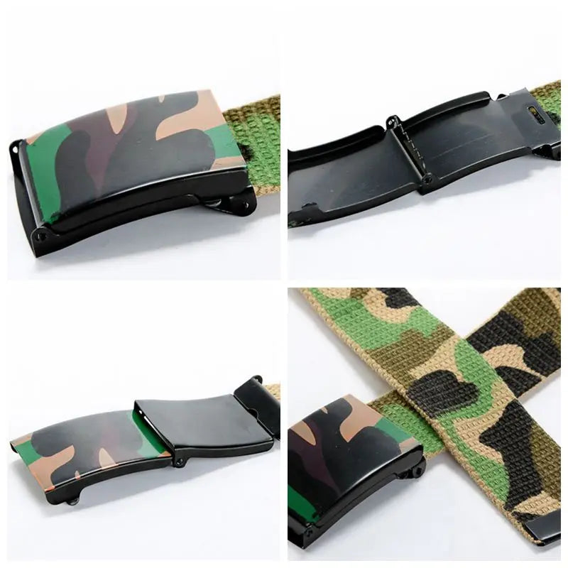 Yienws Cocuk Kemer Camouflage Canvas Belts for Boys Children