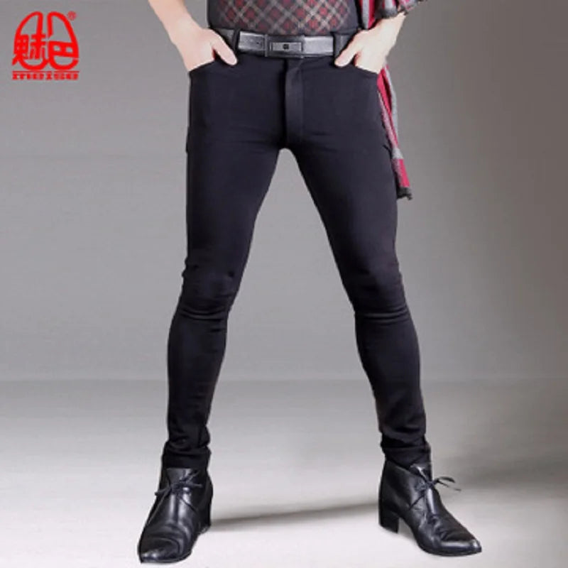 Men's Wear Tight-Fitting Pants Low Waist Stretch