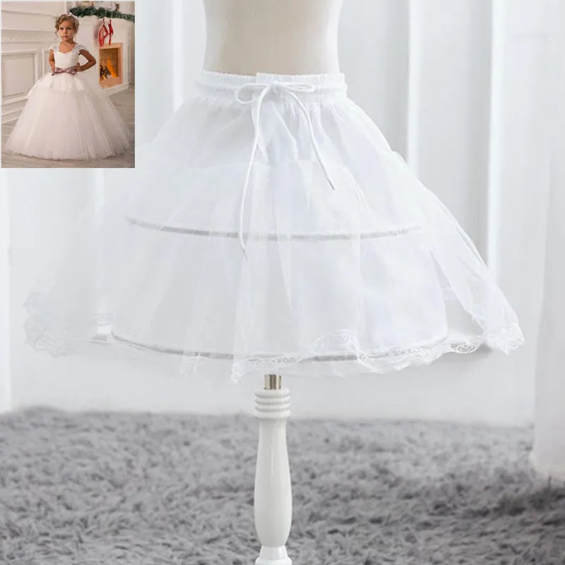 White Tulle Skirt Baby Girls Tutu Skirts Petticoats Kids Underskirt