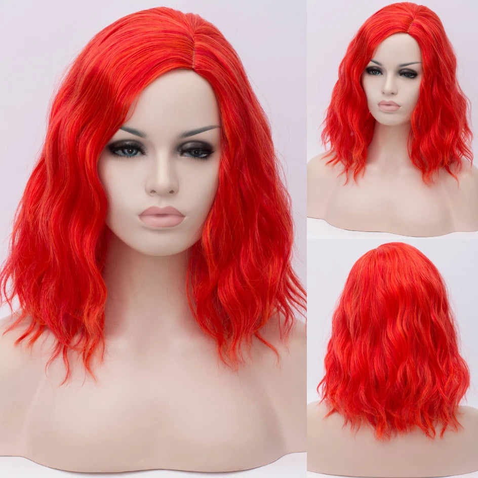 Woman Green Wigs Short Curly Heat Resistant Synthetic wig