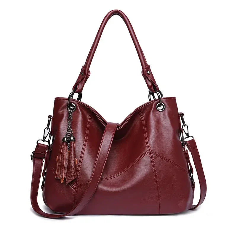 Soft Leather Tassel Luxury Handbags Women Bags