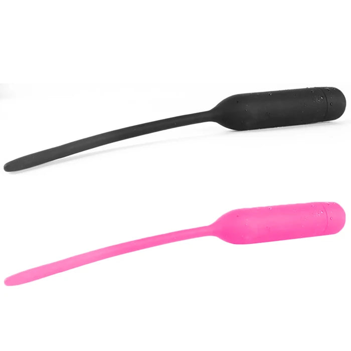 Sounding Urethral Vibrator Male Masturbator Silicone Vibrating Penis Plug