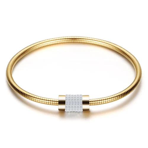 Women Stainless Steel magnetic clasps Bracelet Bangles