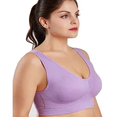 Queenral Plus Size Bras for Women Seamless Bra With Pads