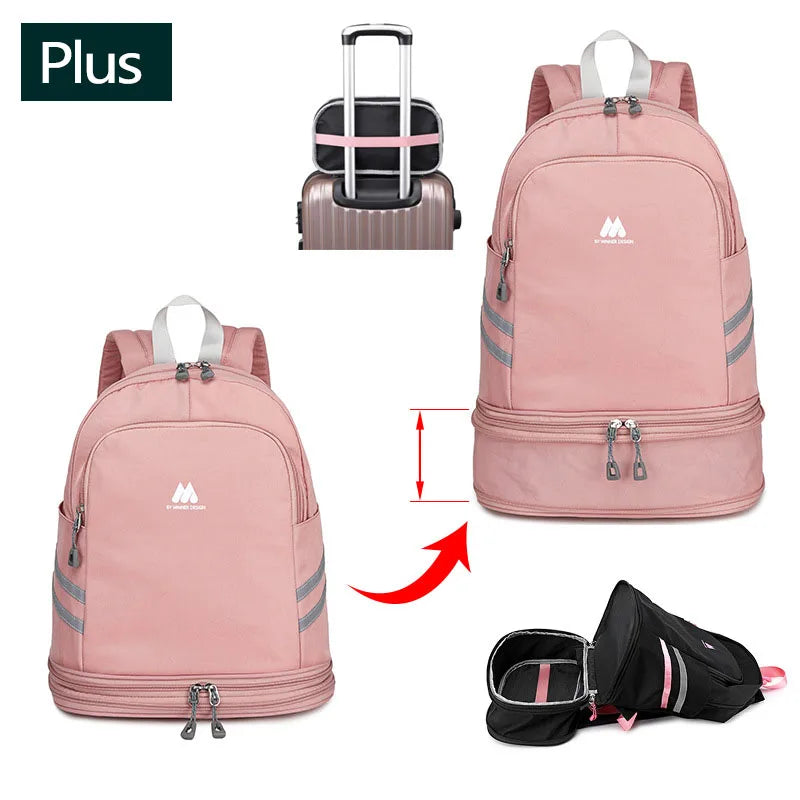 Women Gym Backpack Traveling Bag Fitness Bags for Shoes