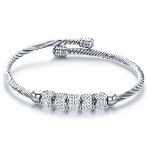 Women Stainless Steel magnetic clasps Bracelet Bangles