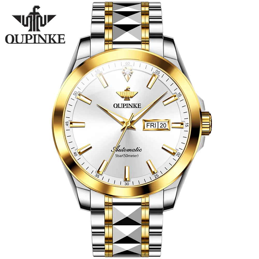 Sports  Waterproof Men Automatic Mechanical Watches Gold Wrist Watch