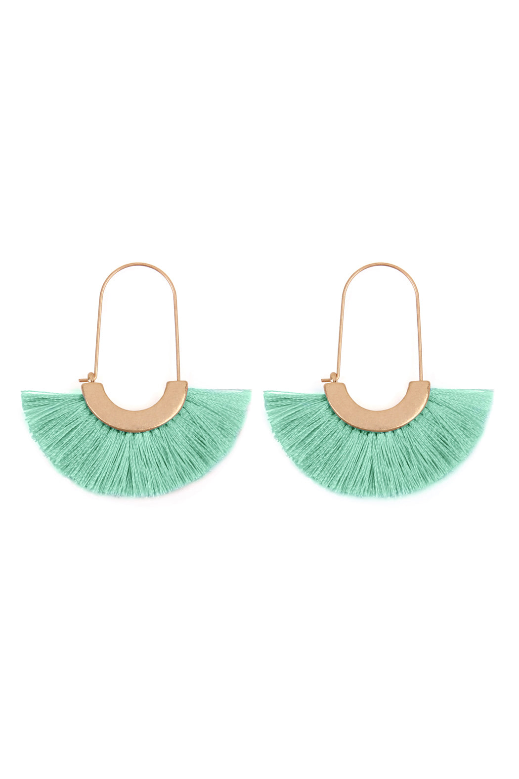 Mye1038 - Fan Shape Drop Hoop Earrings