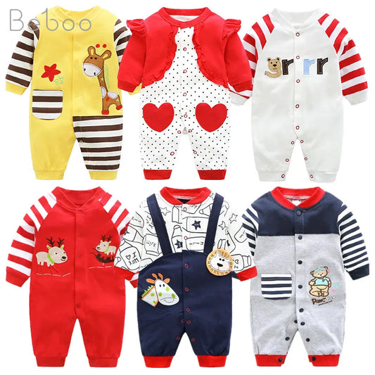 Newborn Unisex Jumpsuits Gentleman Autumn Long Sleeves Rompers