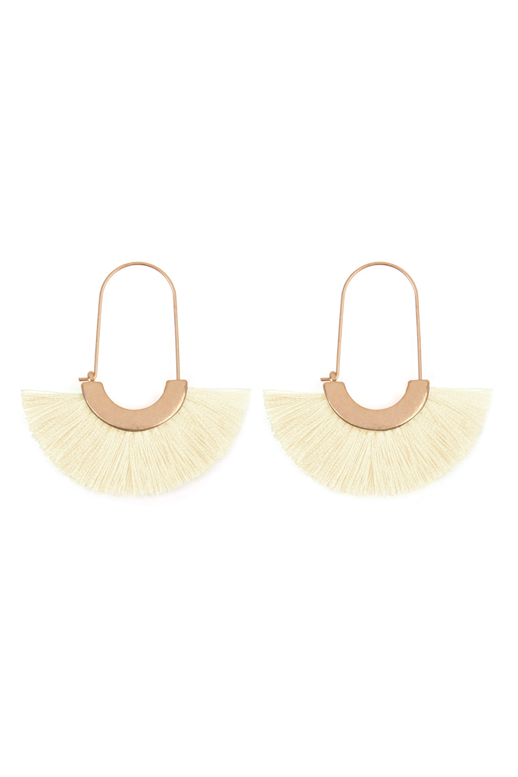 Mye1038 - Fan Shape Drop Hoop Earrings