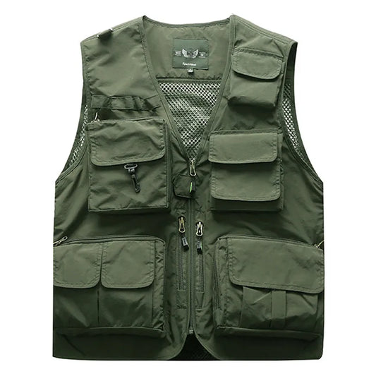 Outdoor Men's Tactical Fishing Vest Jacket Man Safari Jacket