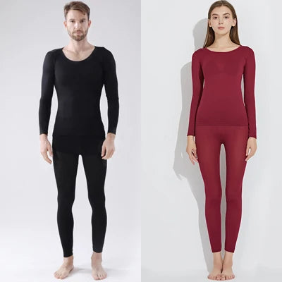 Queenral Long Johns Thermal Underwear Thermo Suit Ultra-Thin Winter Clothes