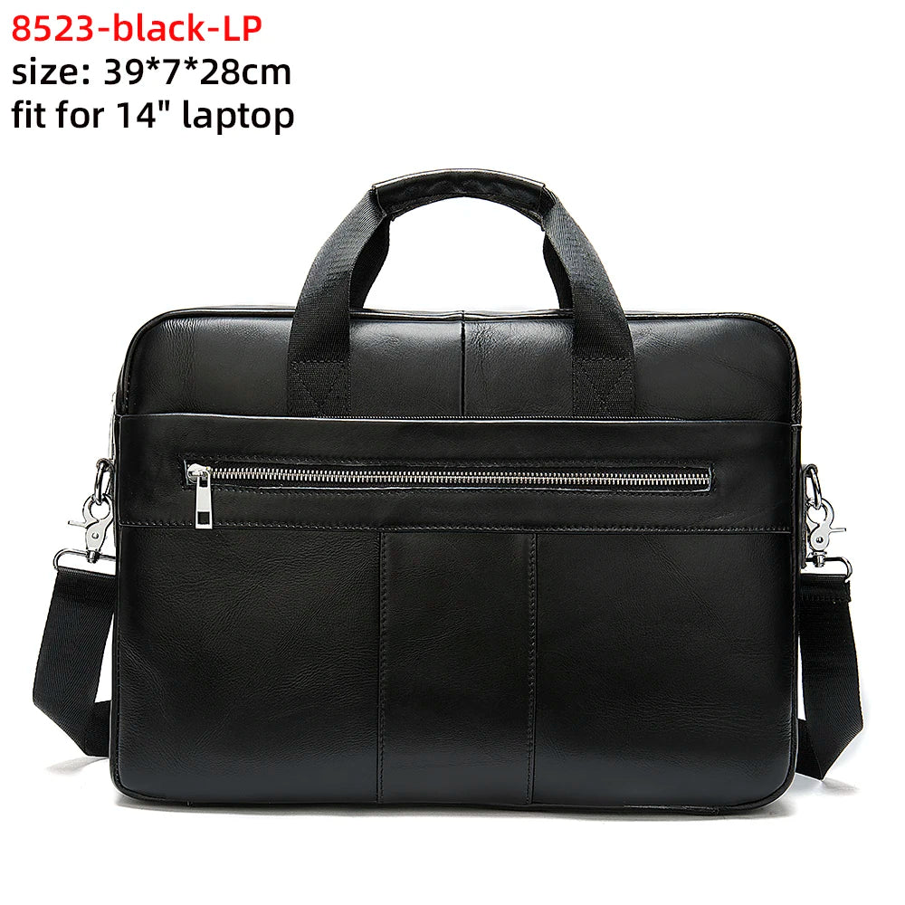 WESTAL Men's Briefcases Bag Men Leather Laptop Bag