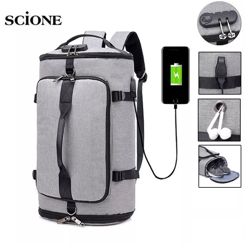 USB Anti-Theft Gym Backpack Bags Fitness Gymtas Bag