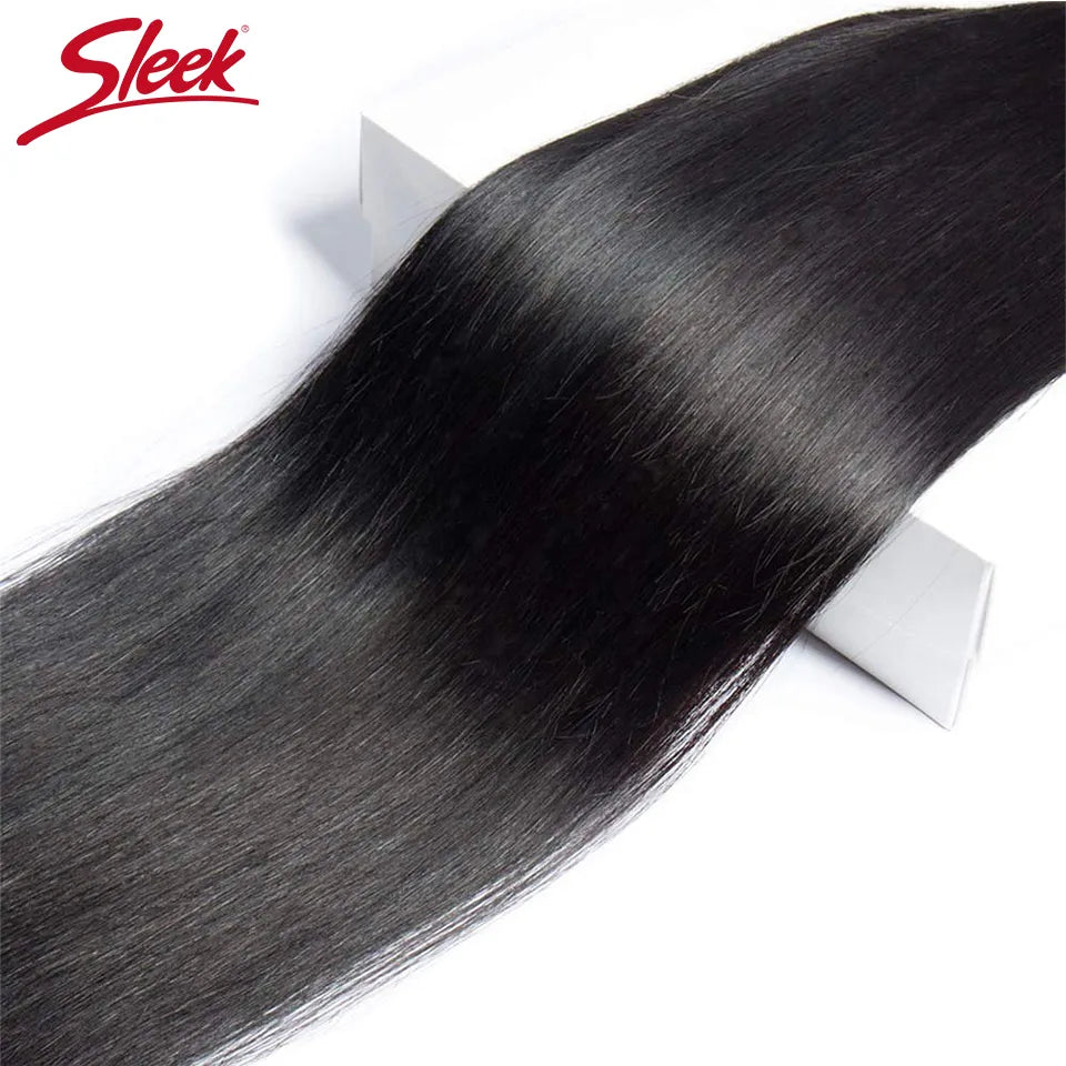 Sleek Brazilian Straight Human Hair Bundles 1/3/4 Pcs Extension