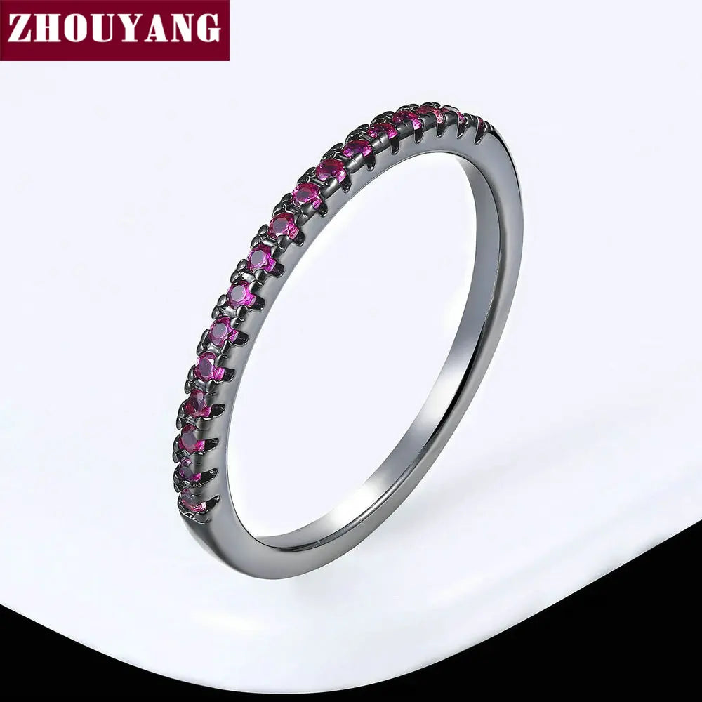 Wedding Ring for Women Man Concise Classical Multicolor Mini Cubic Jewelry