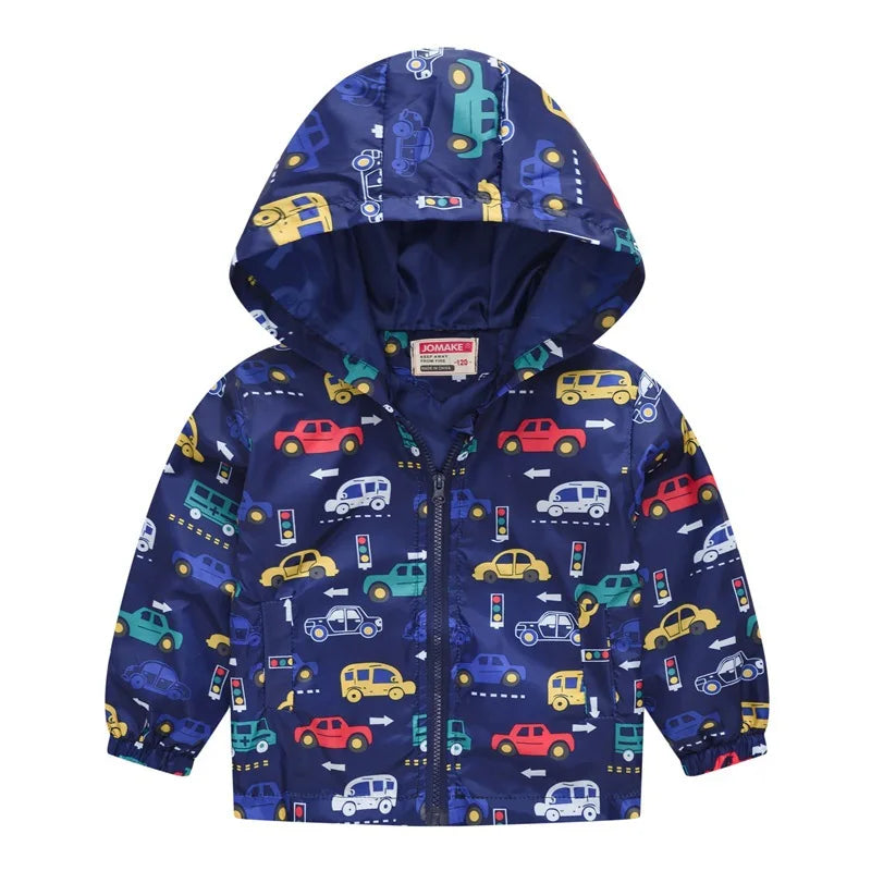 Spring Windbreaker for Girls Boy Dinosaur Childrens' Jacket 2 to 8 Years