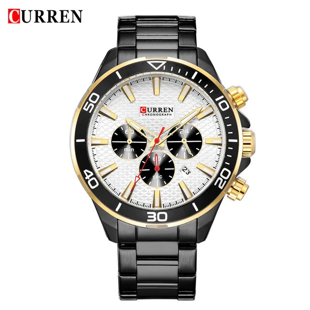 Men's Watch Waterproof Steel Strap Business Watches Men Wrist Montre Homme