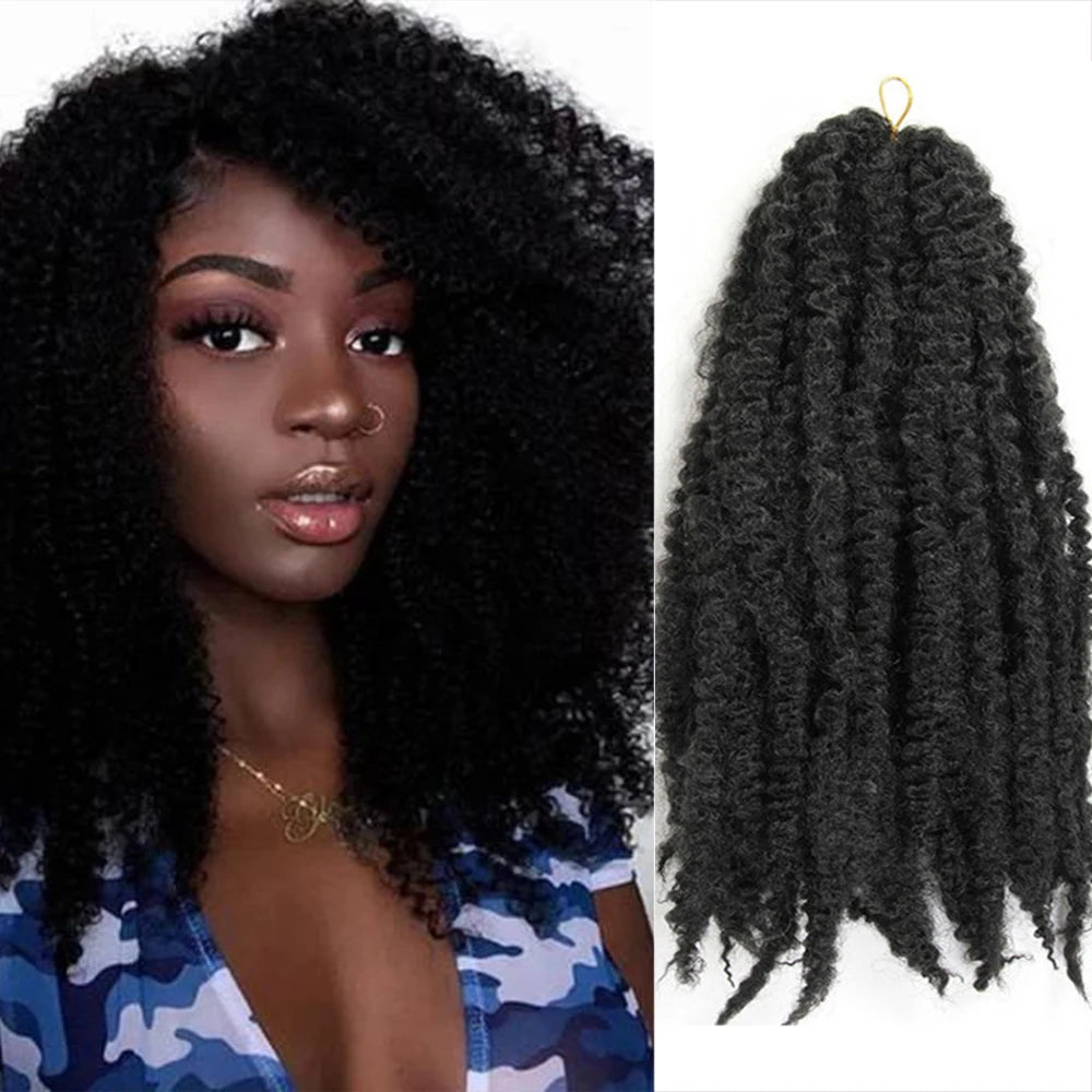 Synthetic Marley Crochet Braids Hair Natural Soft Afro Kinky