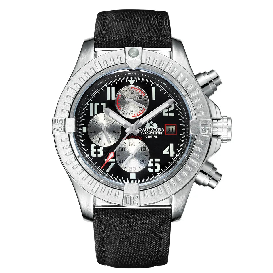 Waterproof Mechanical Wristwatches Sports Chronograph Men Automatic Watch