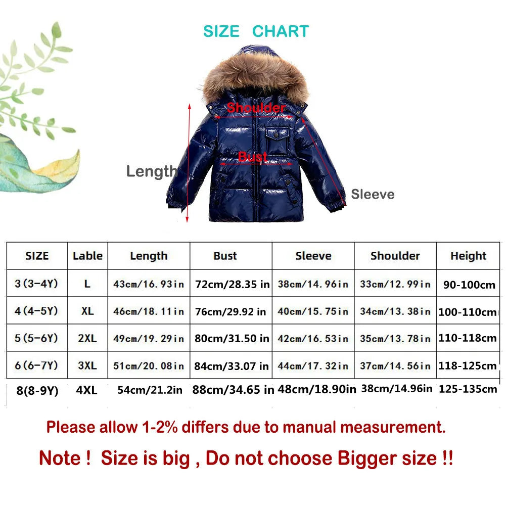 Winter Children's Clothing Jackets Coat , Kids Clothes Outerwear Coats