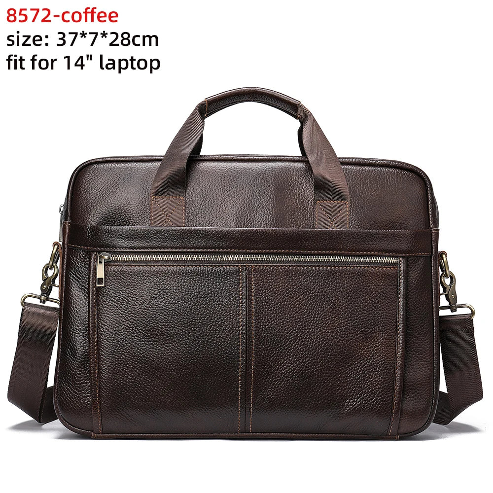 WESTAL Men's Briefcases Bag Men Leather Laptop Bag