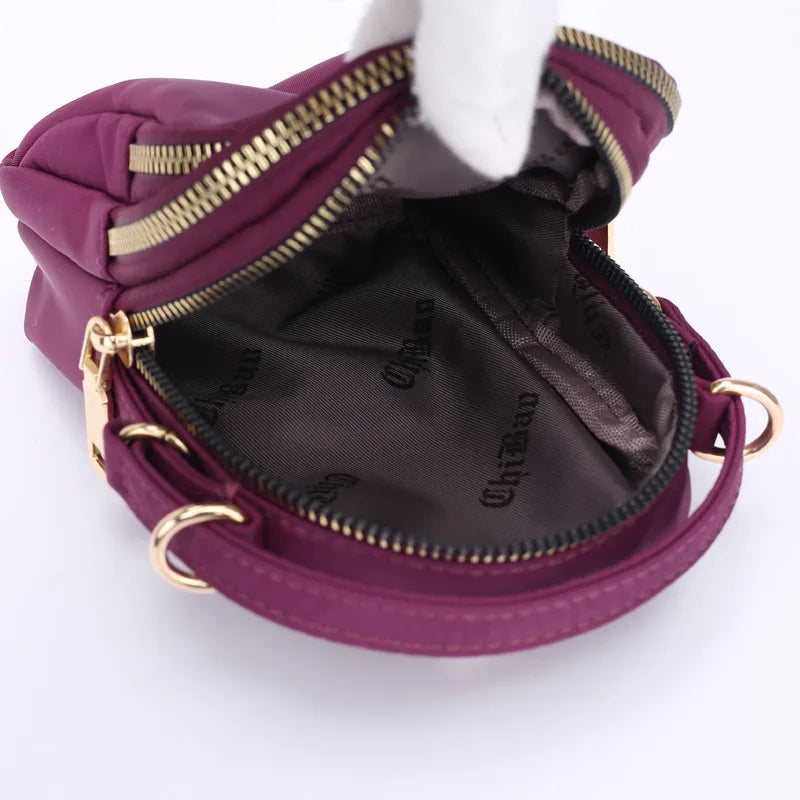 Women's Mini Shoulder Bag Fashion Handbag Zipper Waterproof Flap Crossbody Bag