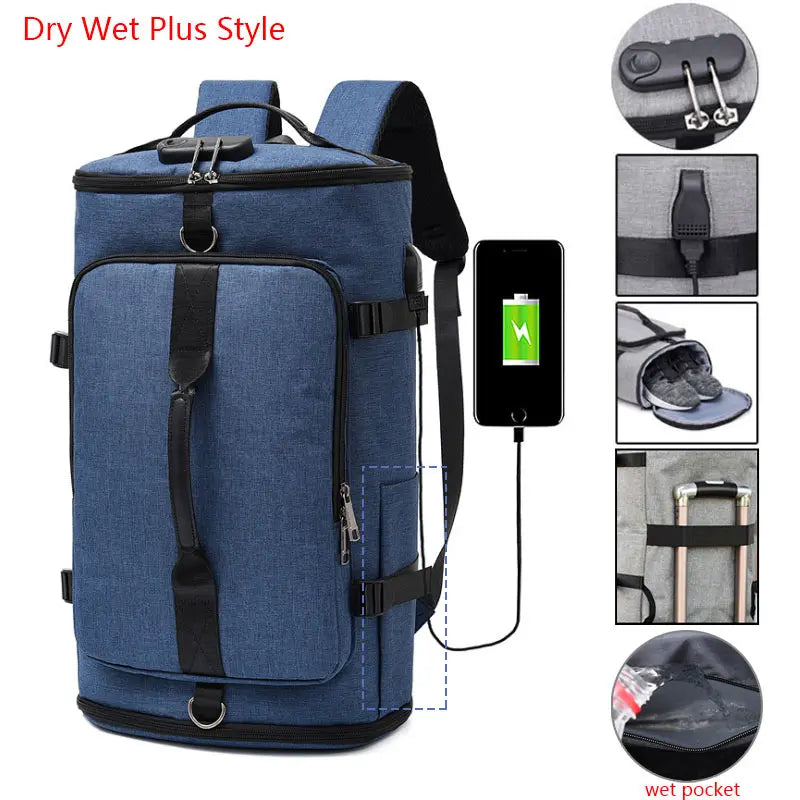 USB Anti-Theft Gym Backpack Bags Fitness Gymtas Bag