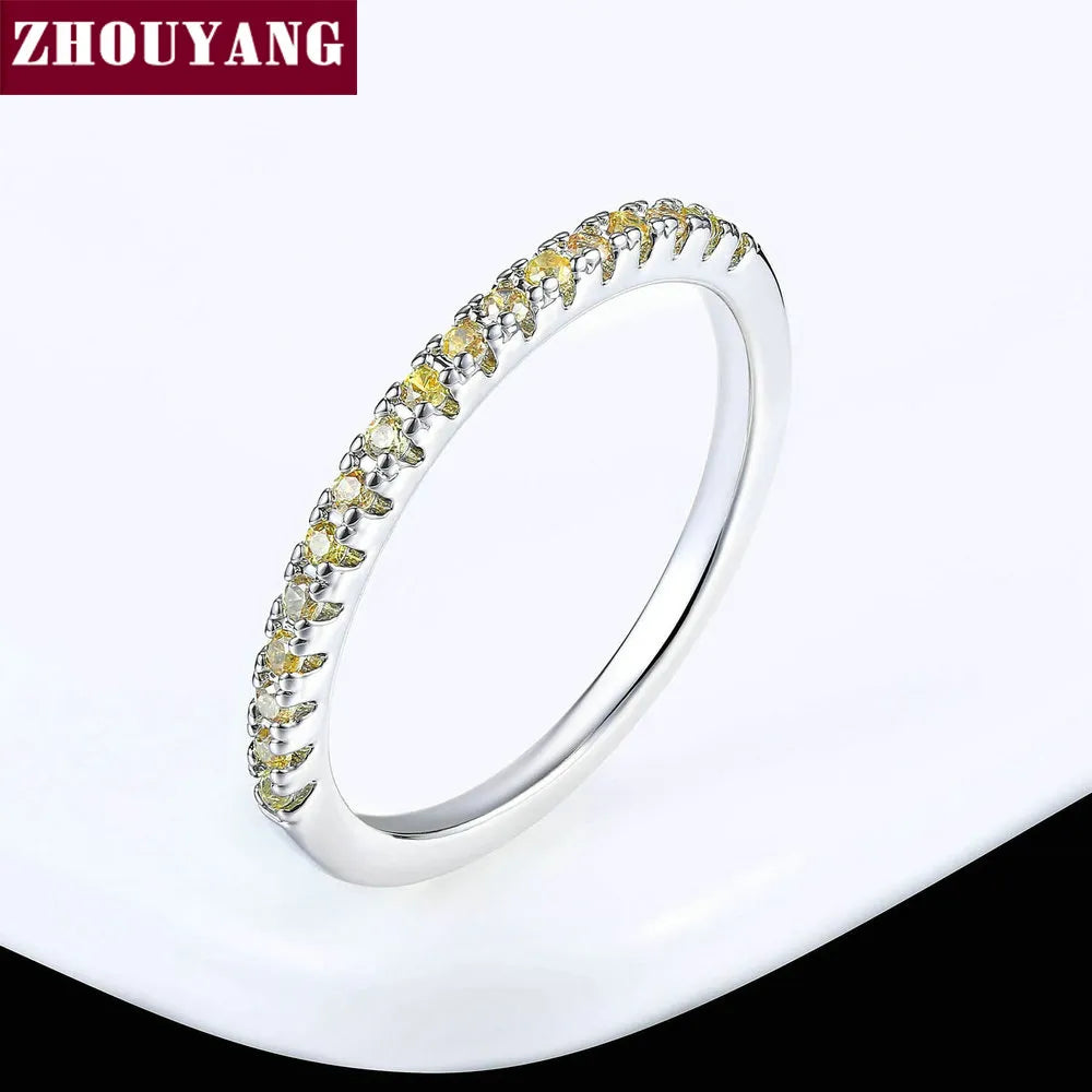 Wedding Ring for Women Man Concise Classical Multicolor Mini Cubic Jewelry